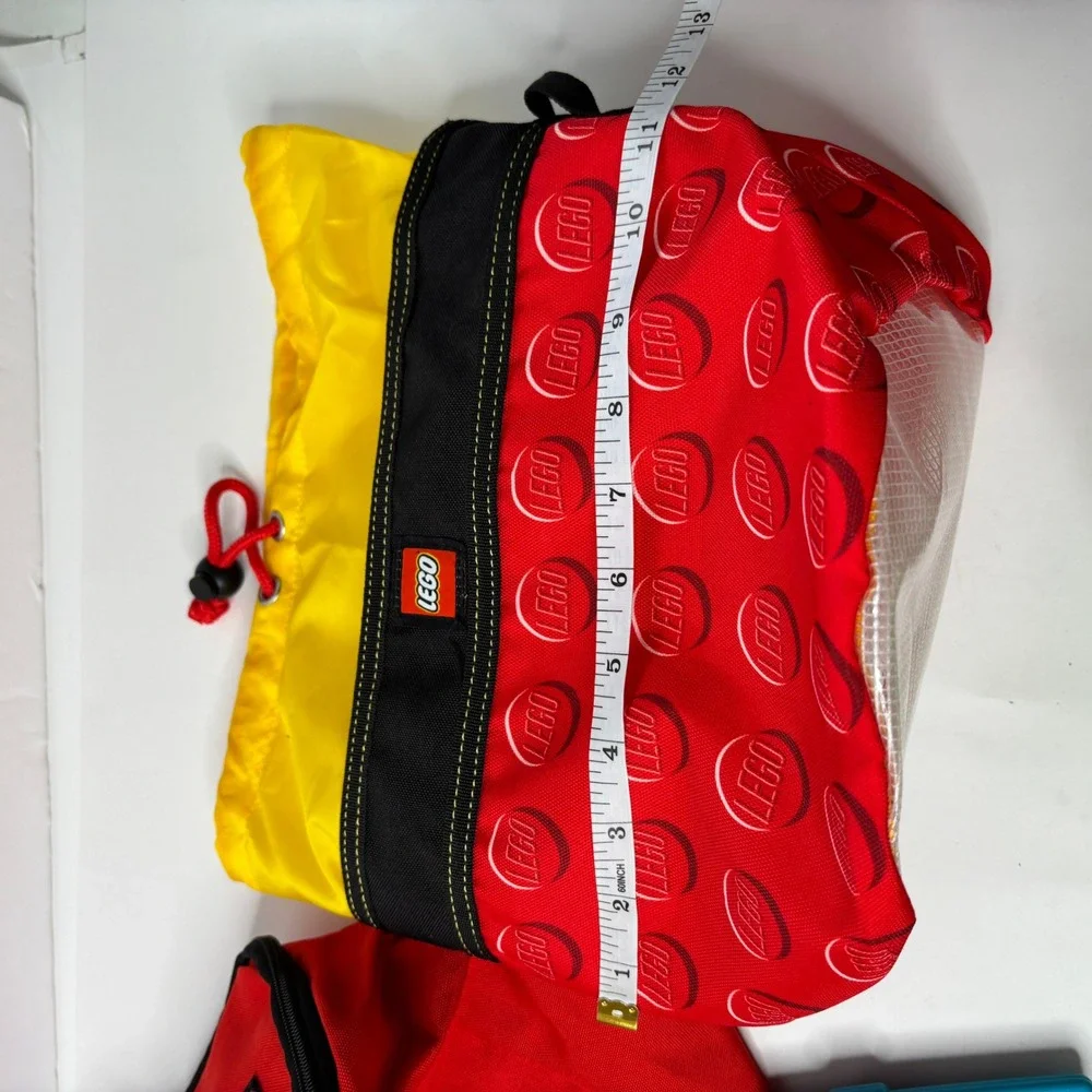 Lego Drawstring Cinch Bucket Bag, Zip Tote Carry Bag Storage & Alligator Puppet